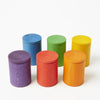 Wooden Rainbow Coloured Cups With Lids | Conscious Craft